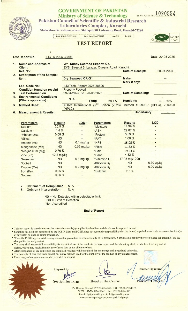 PCSIR Report for Spatoglossum and Hypnea